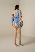 Romper Belt Blue-Floral