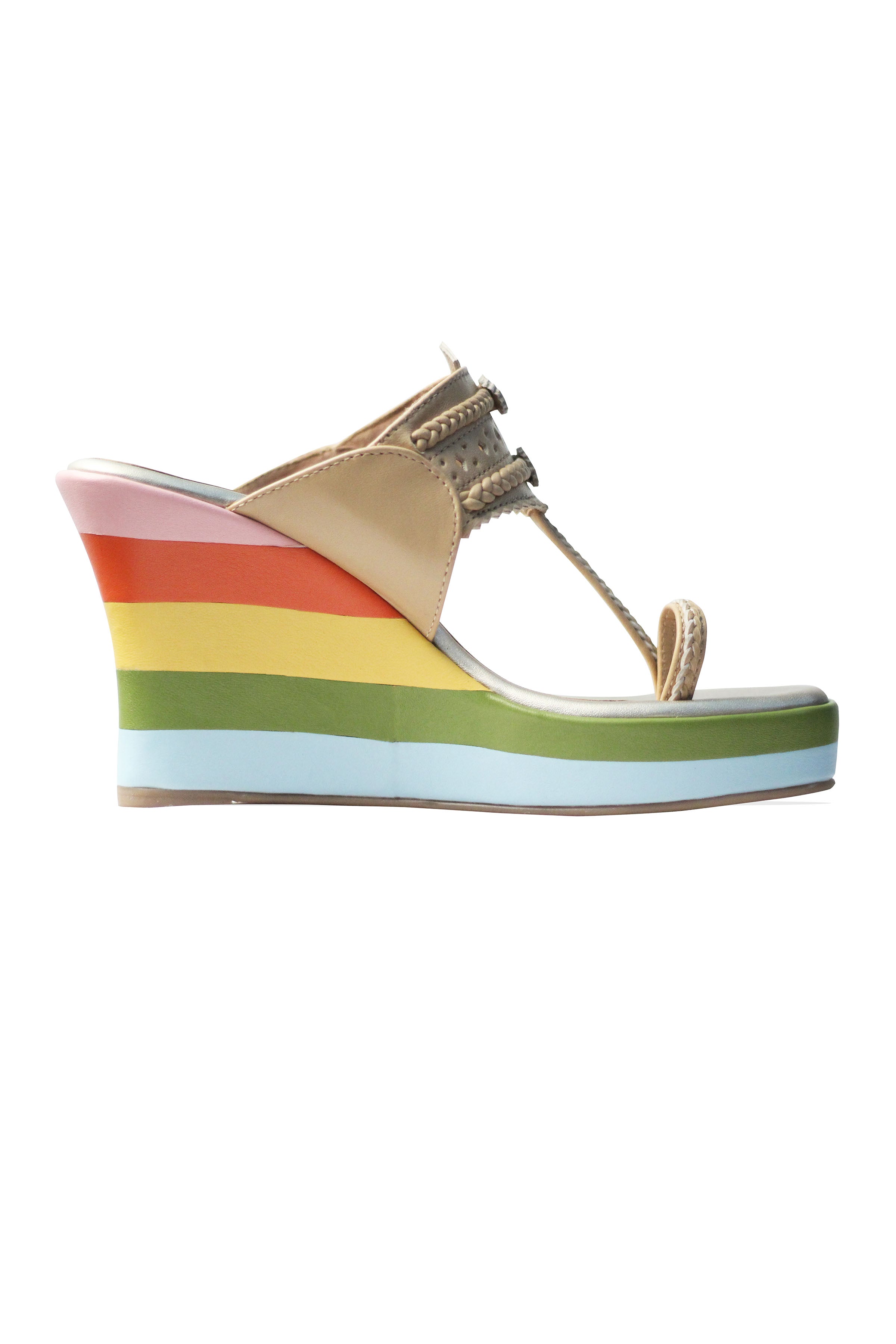 Pastel Multicolour  Wedge Heels