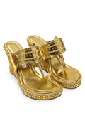 Gold Wedge Heels