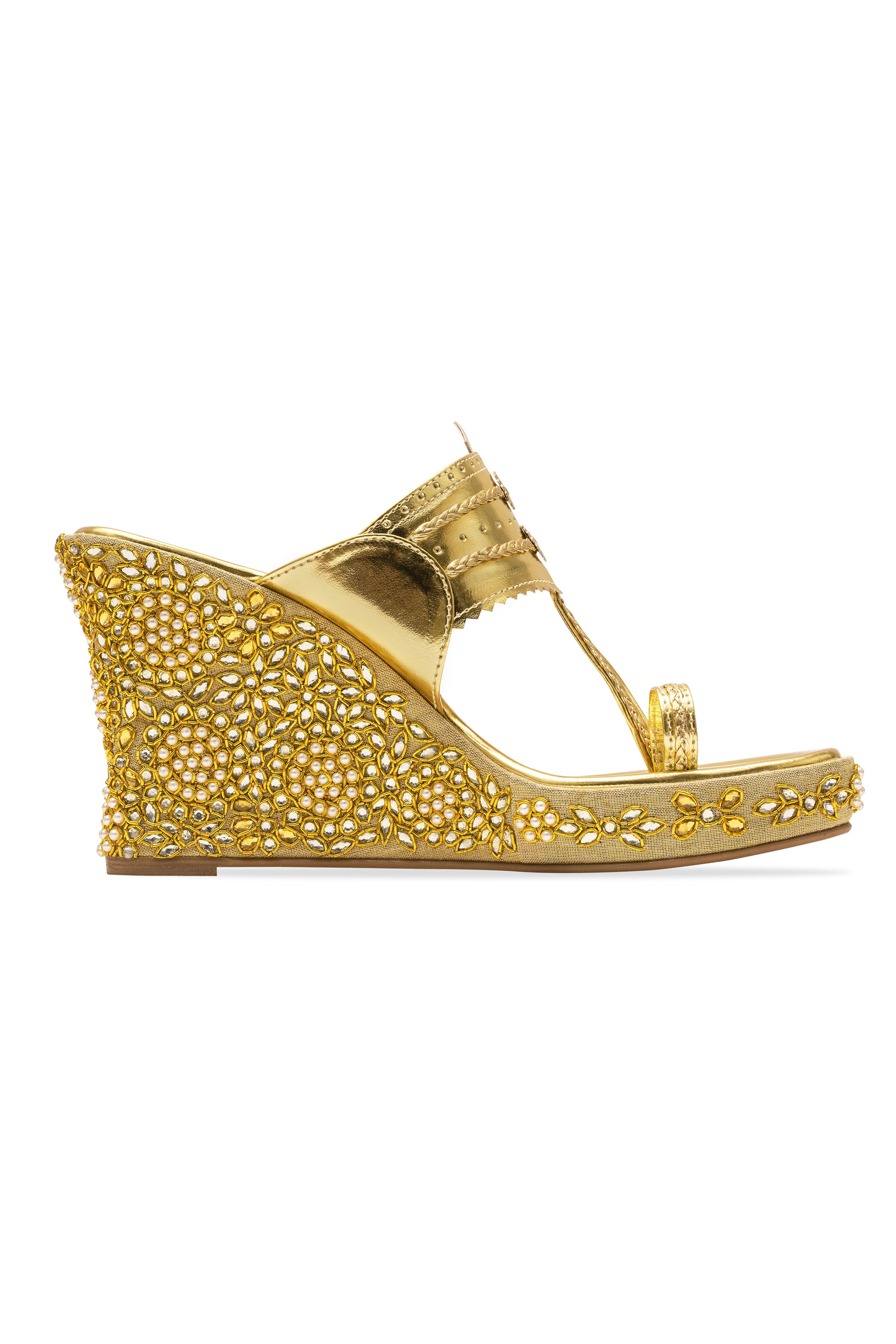 Gold Wedge Heels