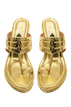 Gold Wedge Heels