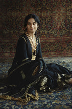Anarkali Dupatta Churidar Black