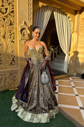 Skirt Corset Dupatta Copper-Purple
