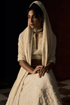 Lehenga Blouse Dupatta Off White