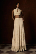 Lehenga Blouse Dupatta Off White