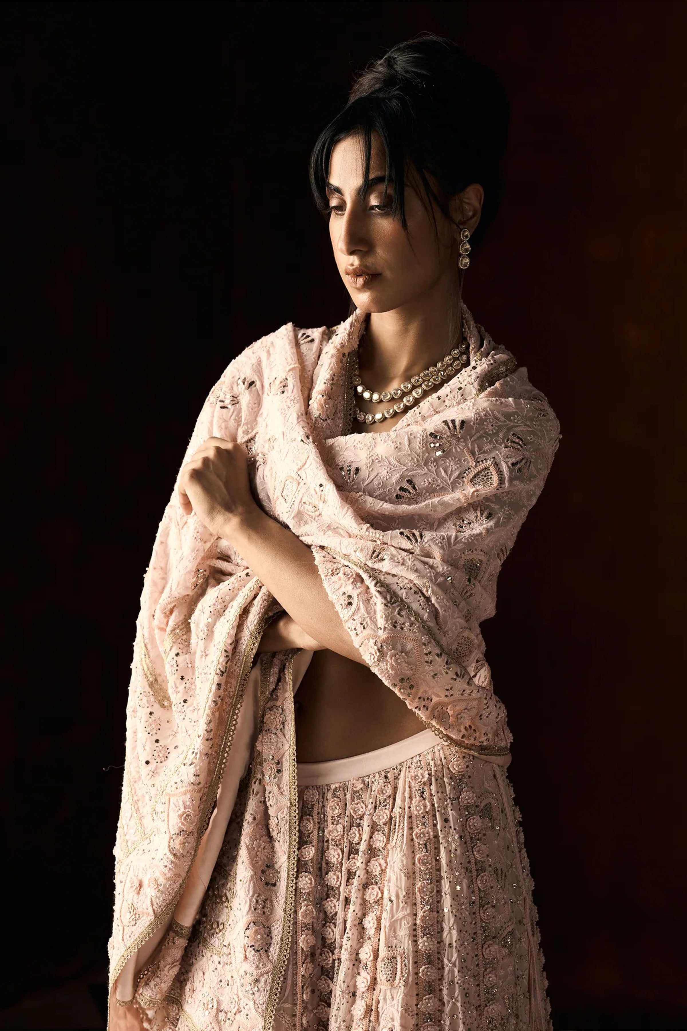 Lehenga Blouse Dupatta  Pink