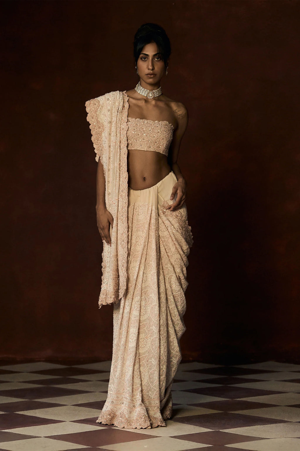 Saree-p Coat Peach