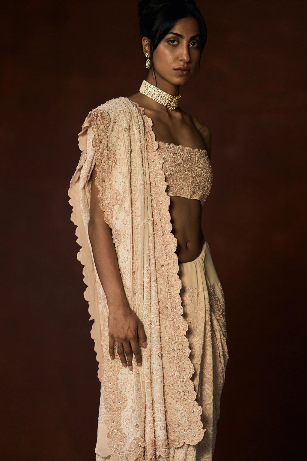 Saree-p Coat Peach