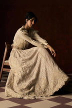 Lehenga Wrap Blouse Beige
