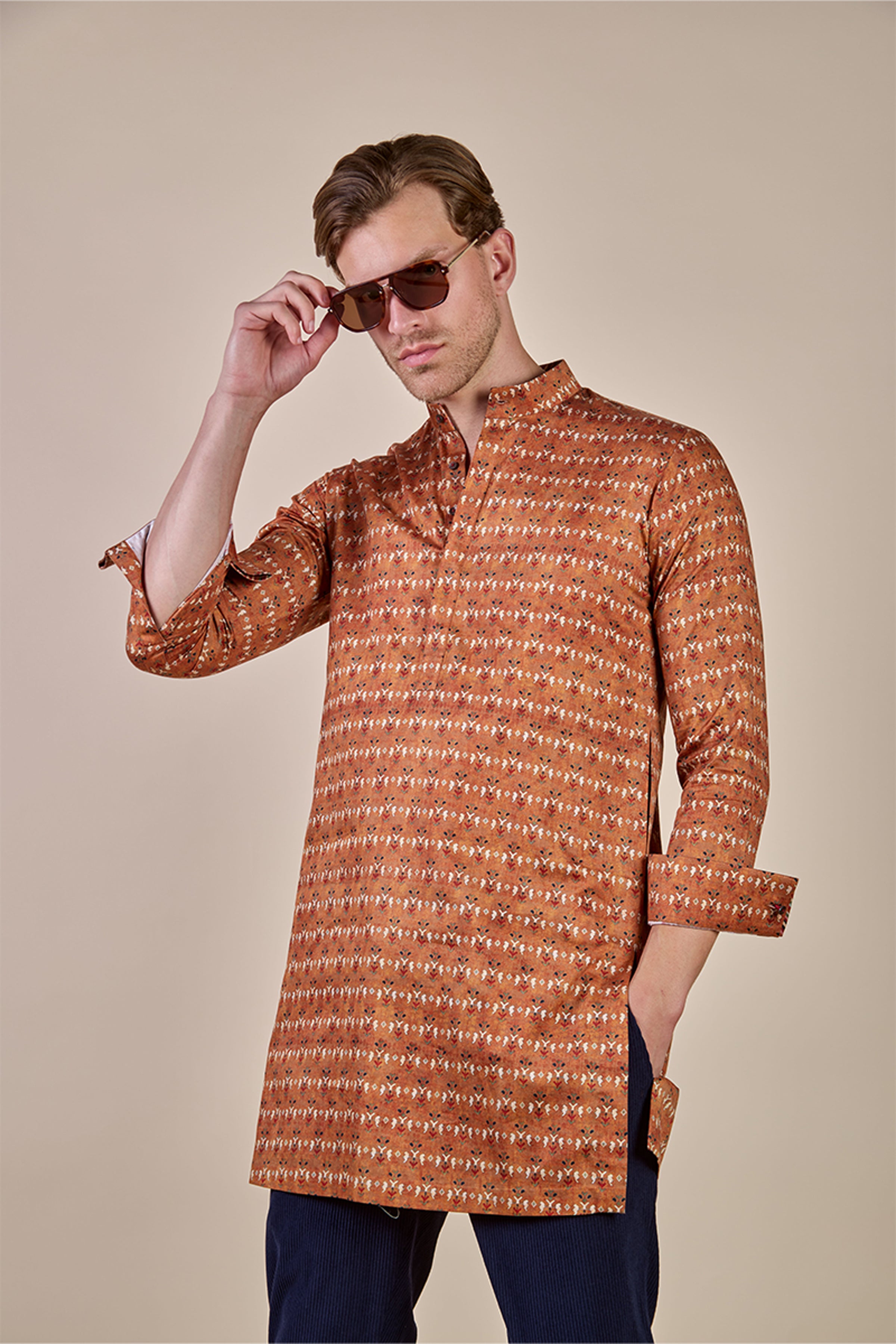 JJ VALAYA KURTA RUST