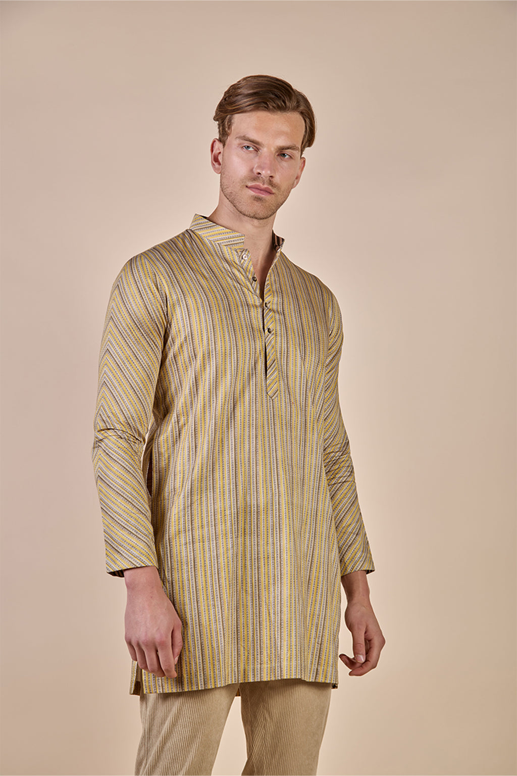 KURTA OLIVE YELLOW