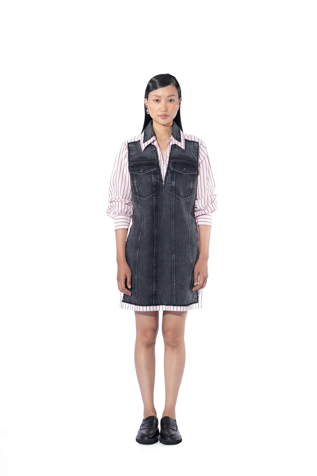 Dress Grey And Pink Striper