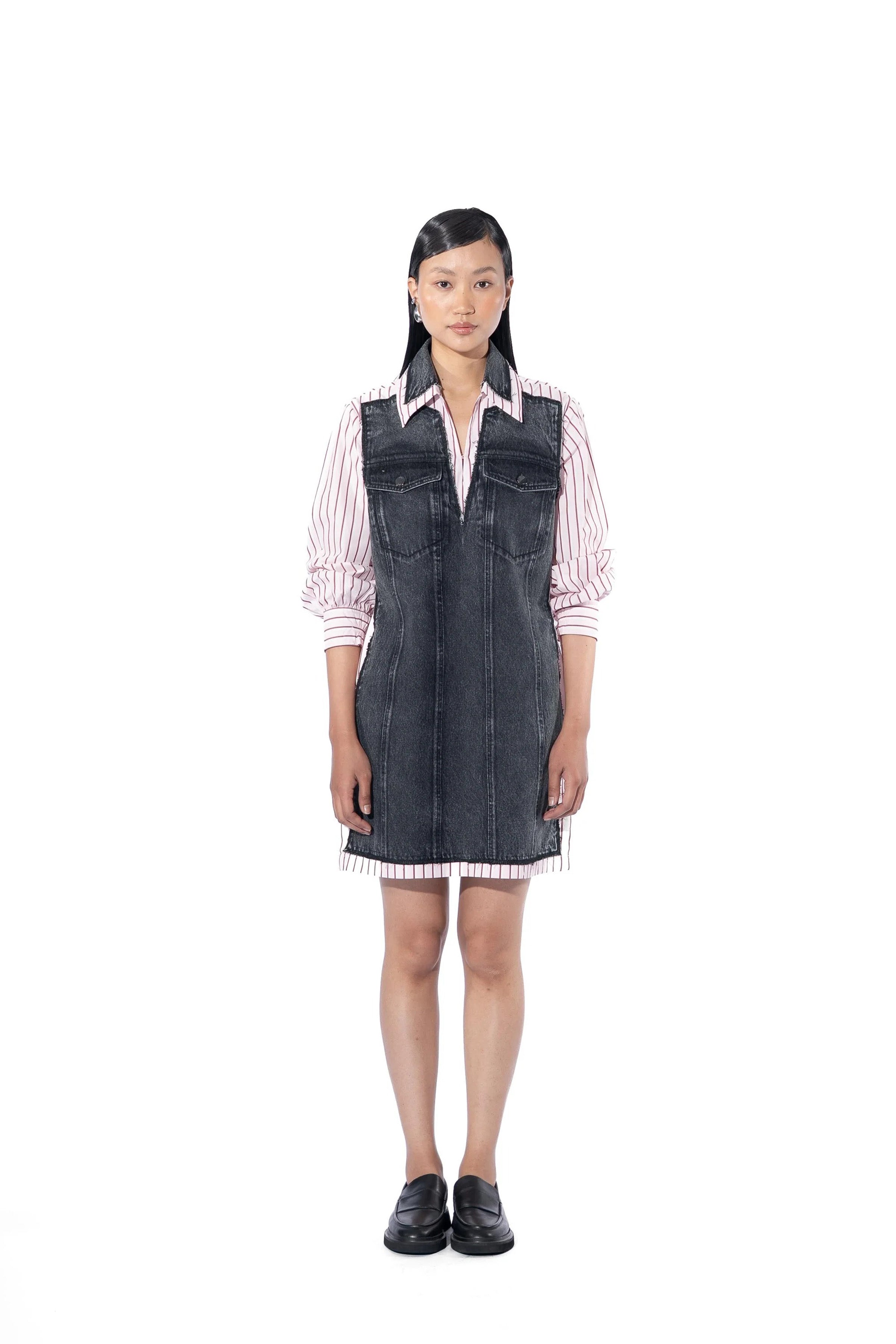 Dress Grey And Pink Striper