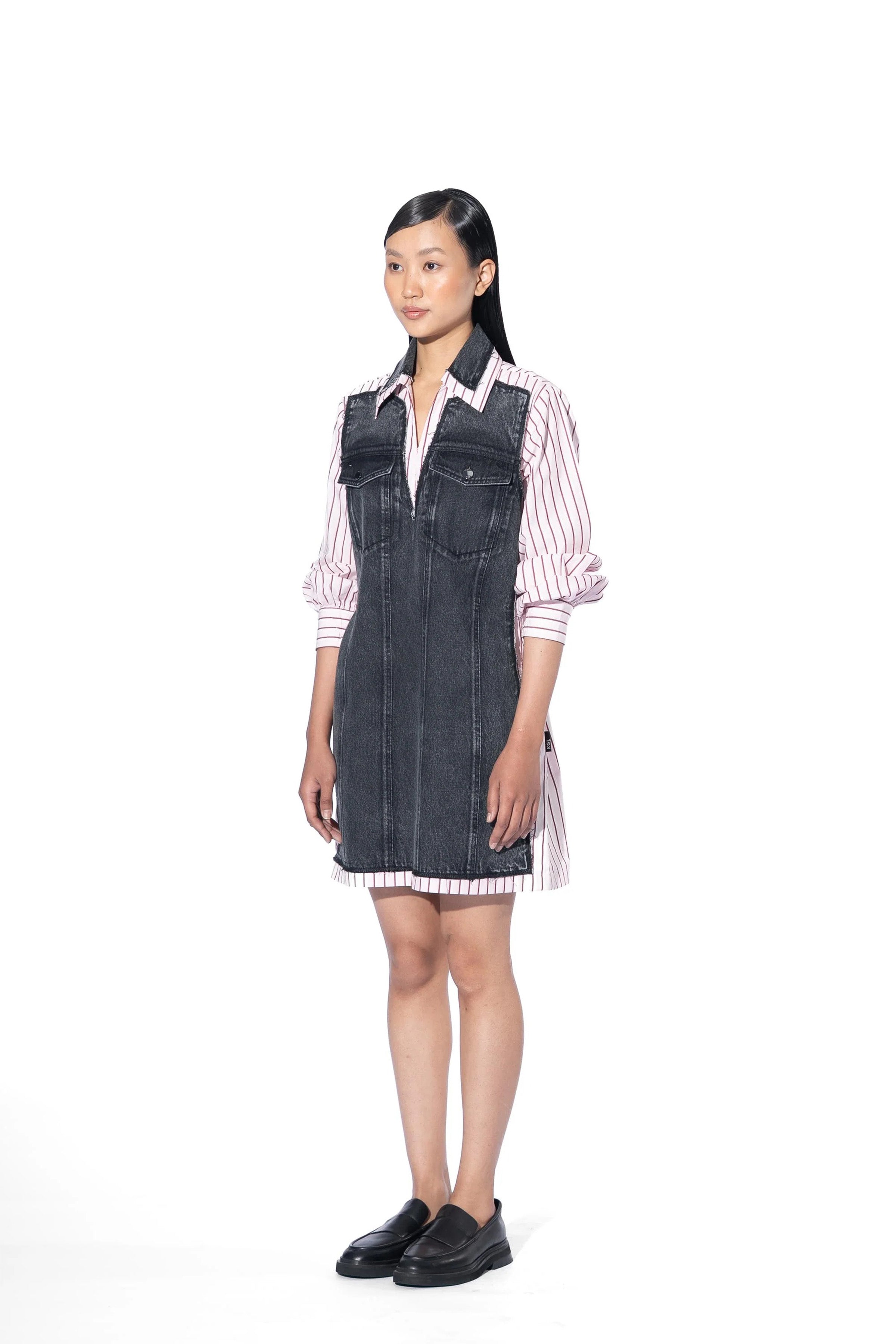 Dress Grey And Pink Striper