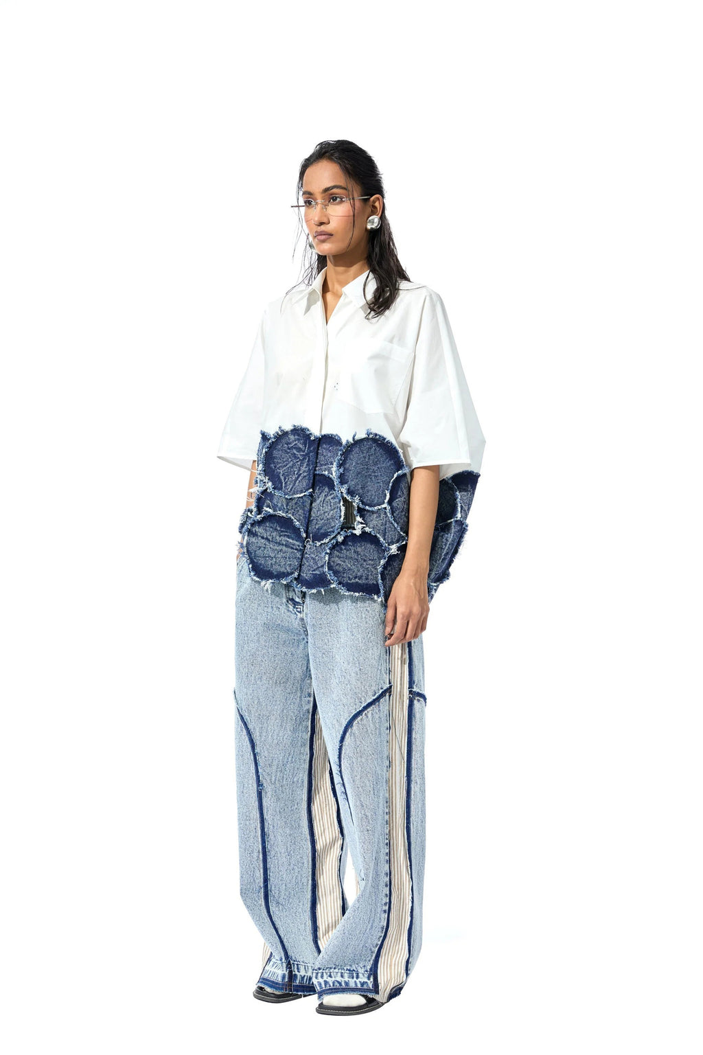 Pant White and Blue