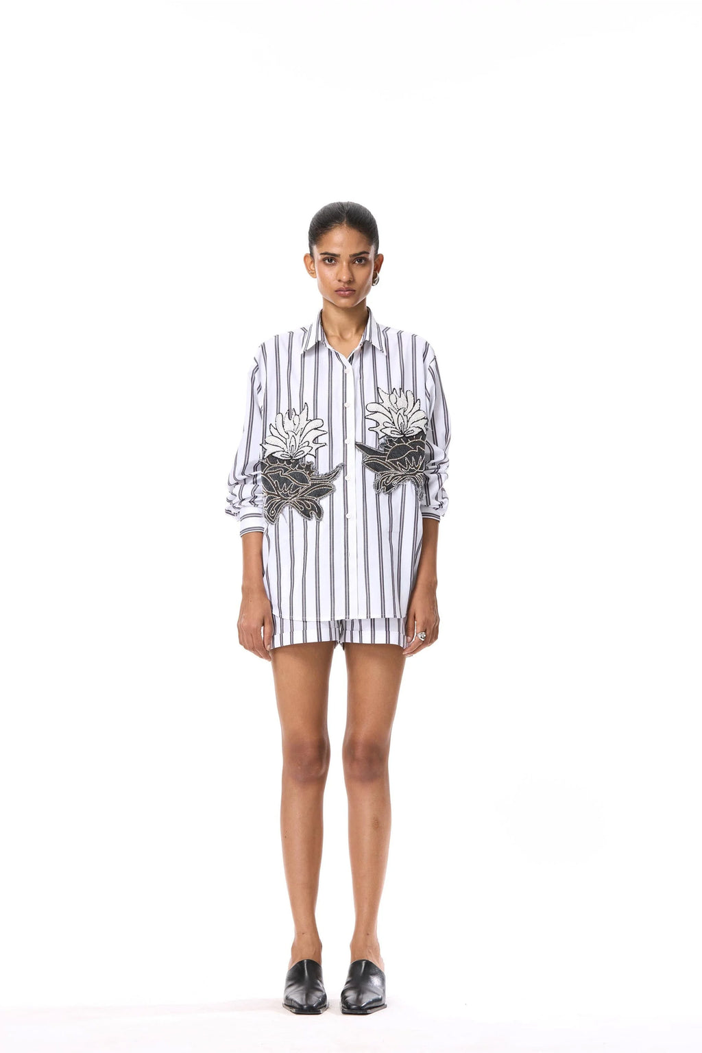 Shorts White Striper