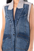 Vest Blue And Striper