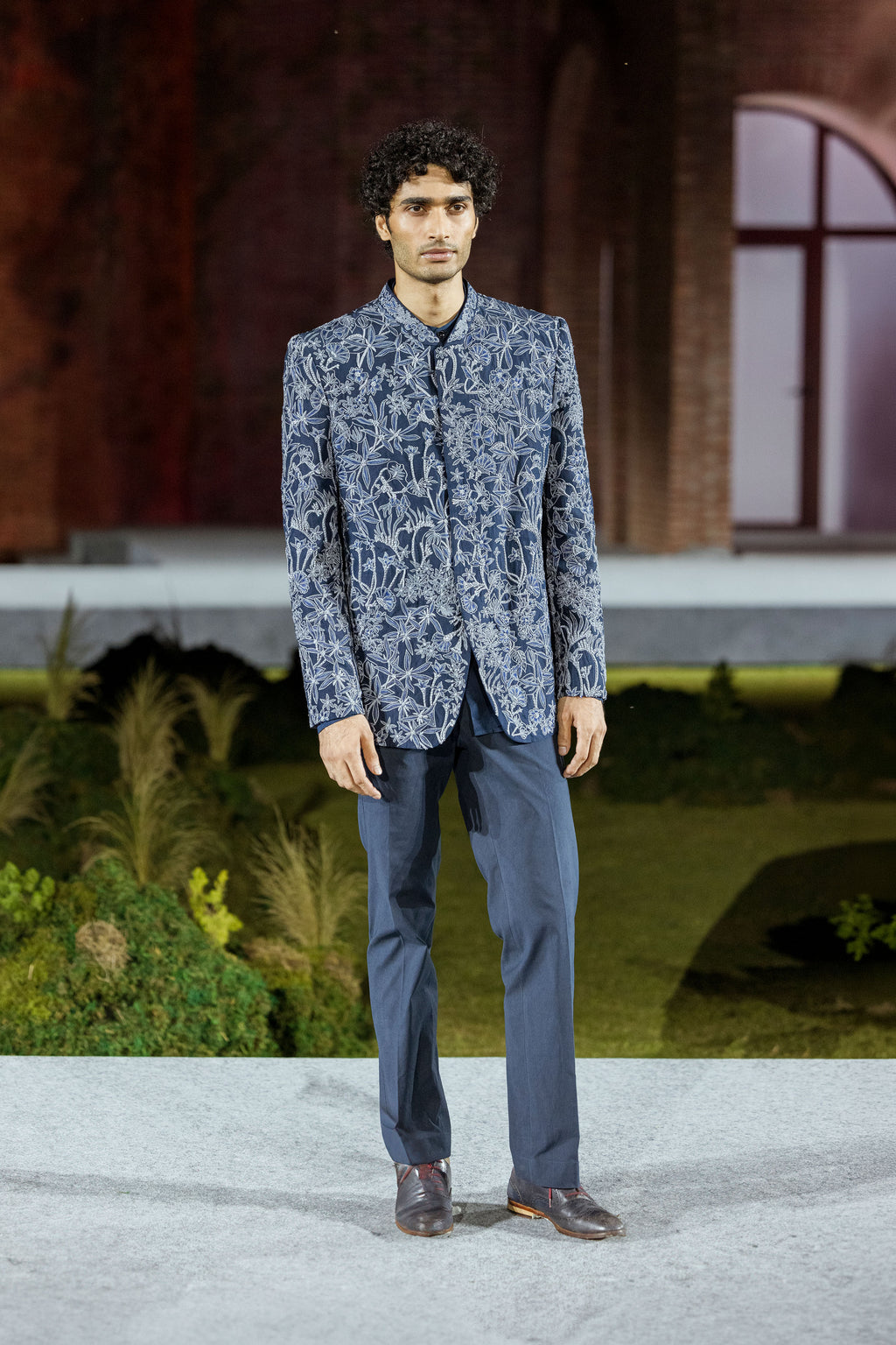 Bandhgala Kurta Pant Navy Blue