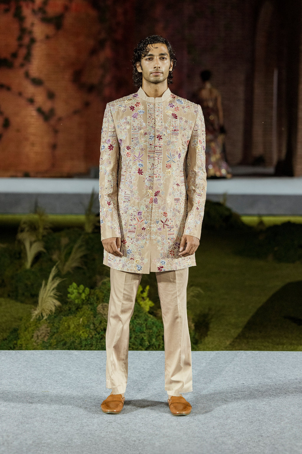 Sherwani Kurta Pant Husna Brown