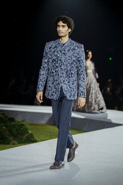 Bandhgala Kurta Pant Navy Blue
