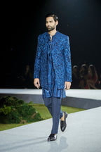 Sherwani Kurta Pant Navy Blue