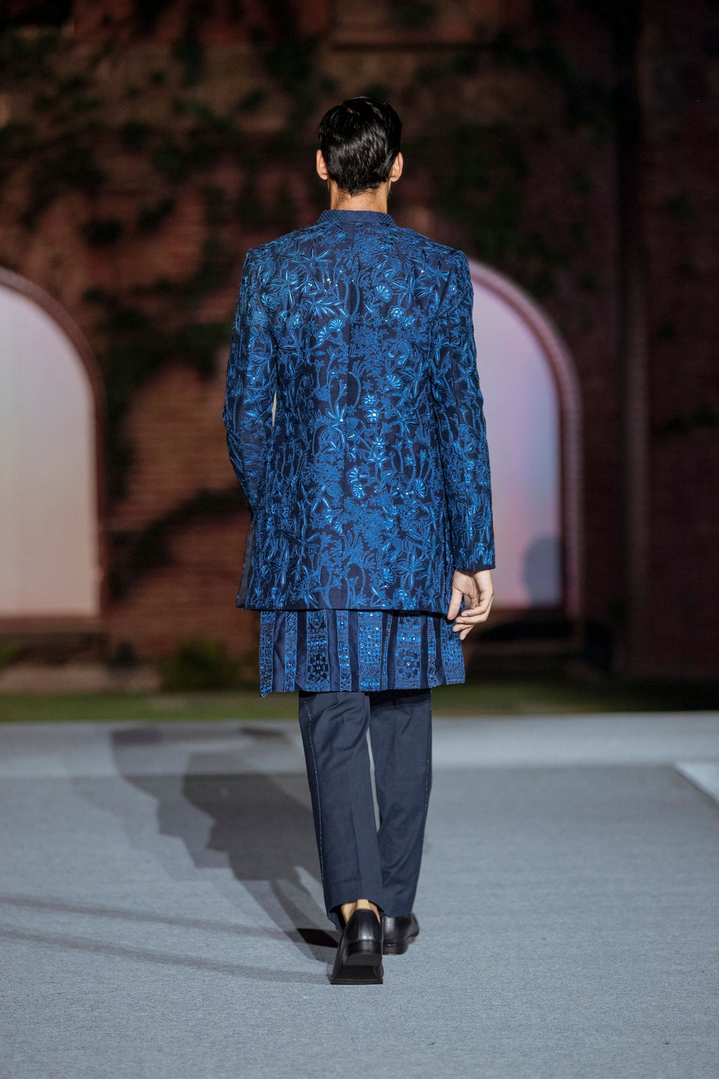 Sherwani Kurta Pant Navy Blue