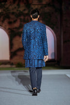Sherwani Kurta Pant Navy Blue