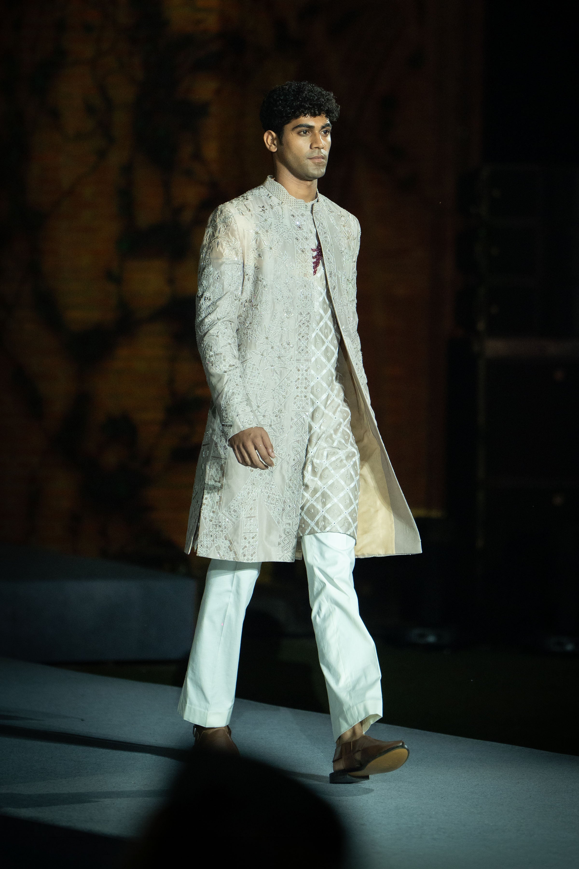 Sherwani Kurta Pant Champagne