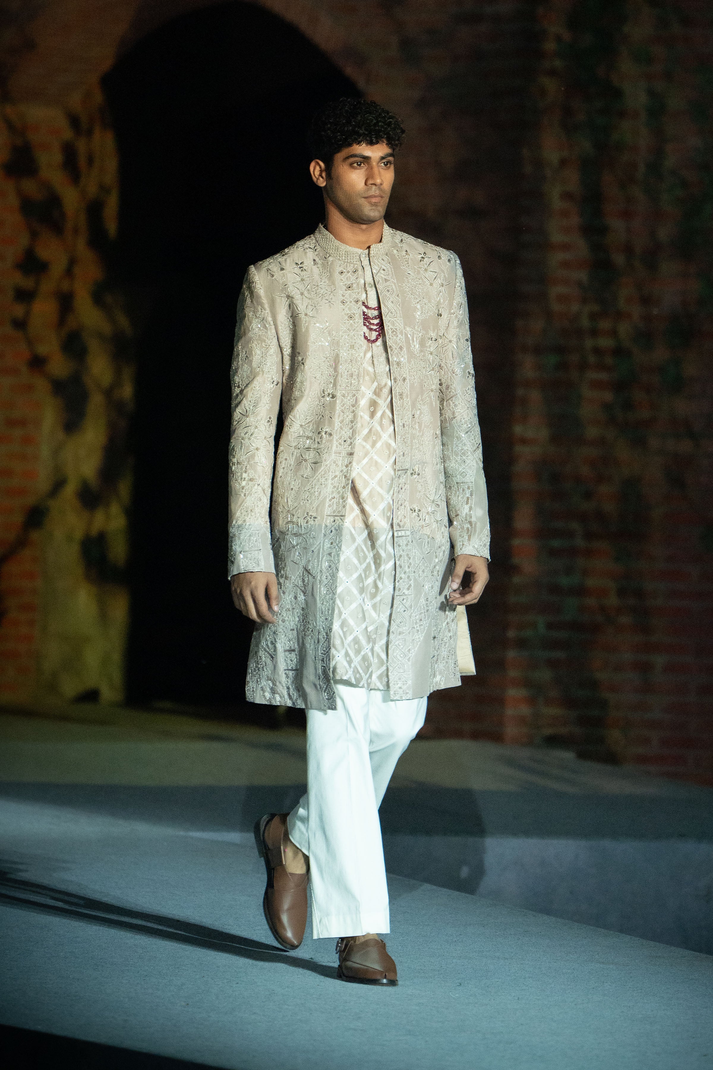 Sherwani Kurta Pant Champagne