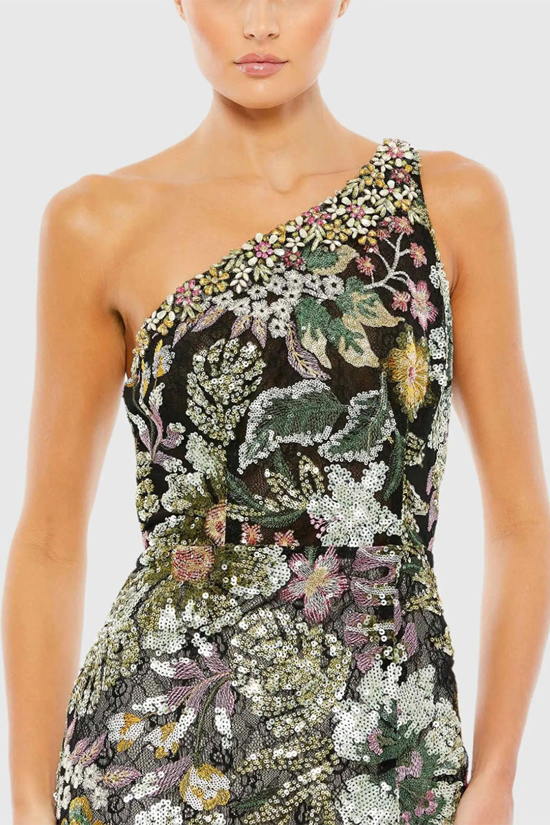 Gown Black Multi