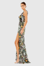 Gown Black Multi