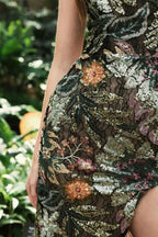 Gown Black Multi