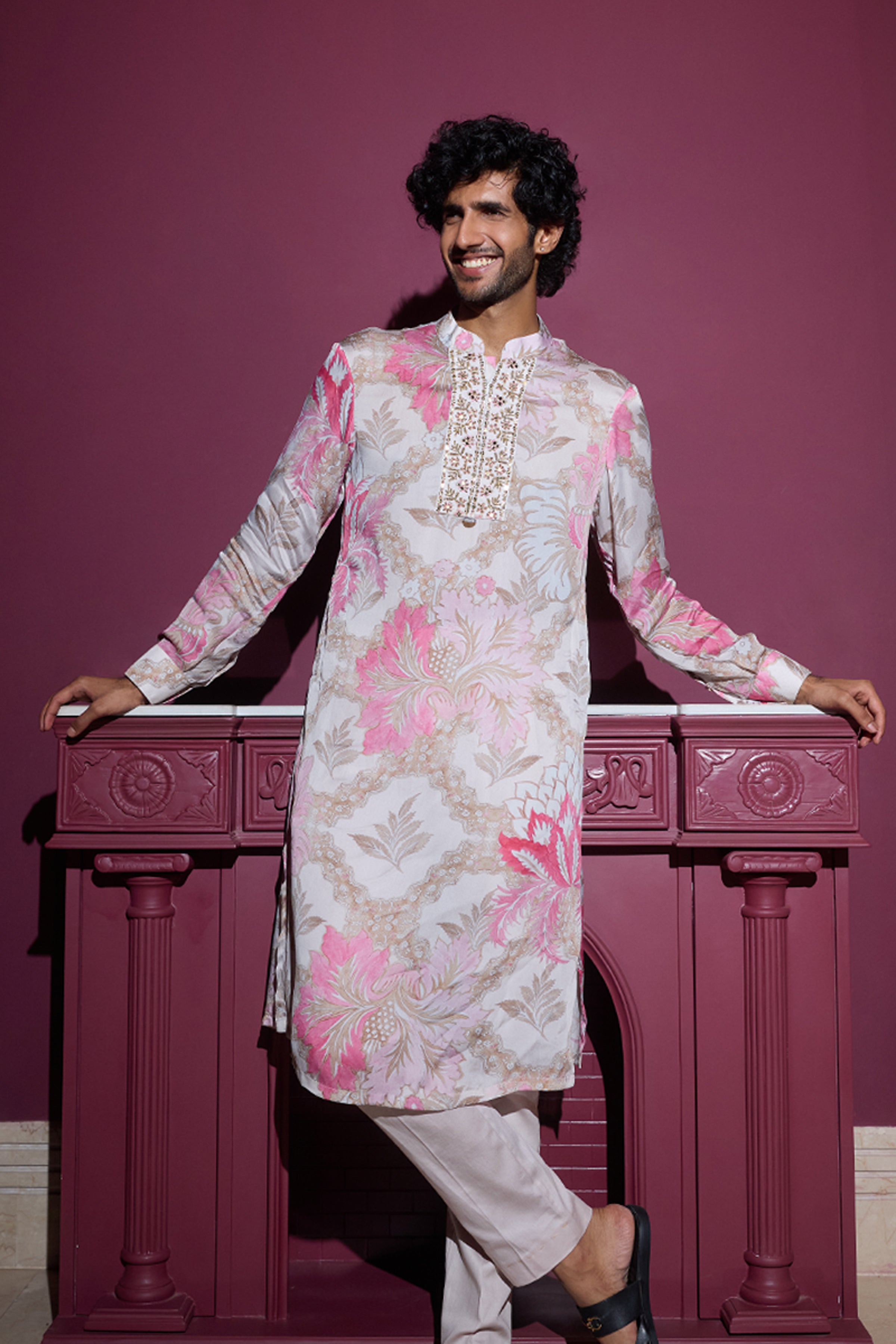 MAHIMA MAHAJAN KURTA PANT ROSE