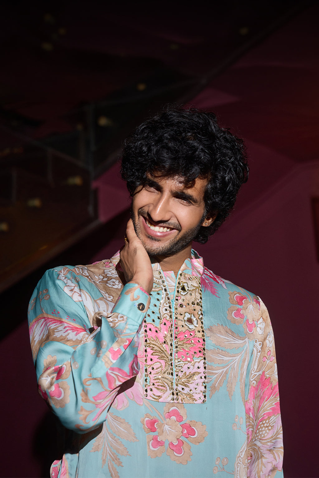 MAHIMA MAHAJAN KURTA PANT AQUA