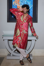 MAHIMA MAHAJAN KURTA PANT SINDOORI RED