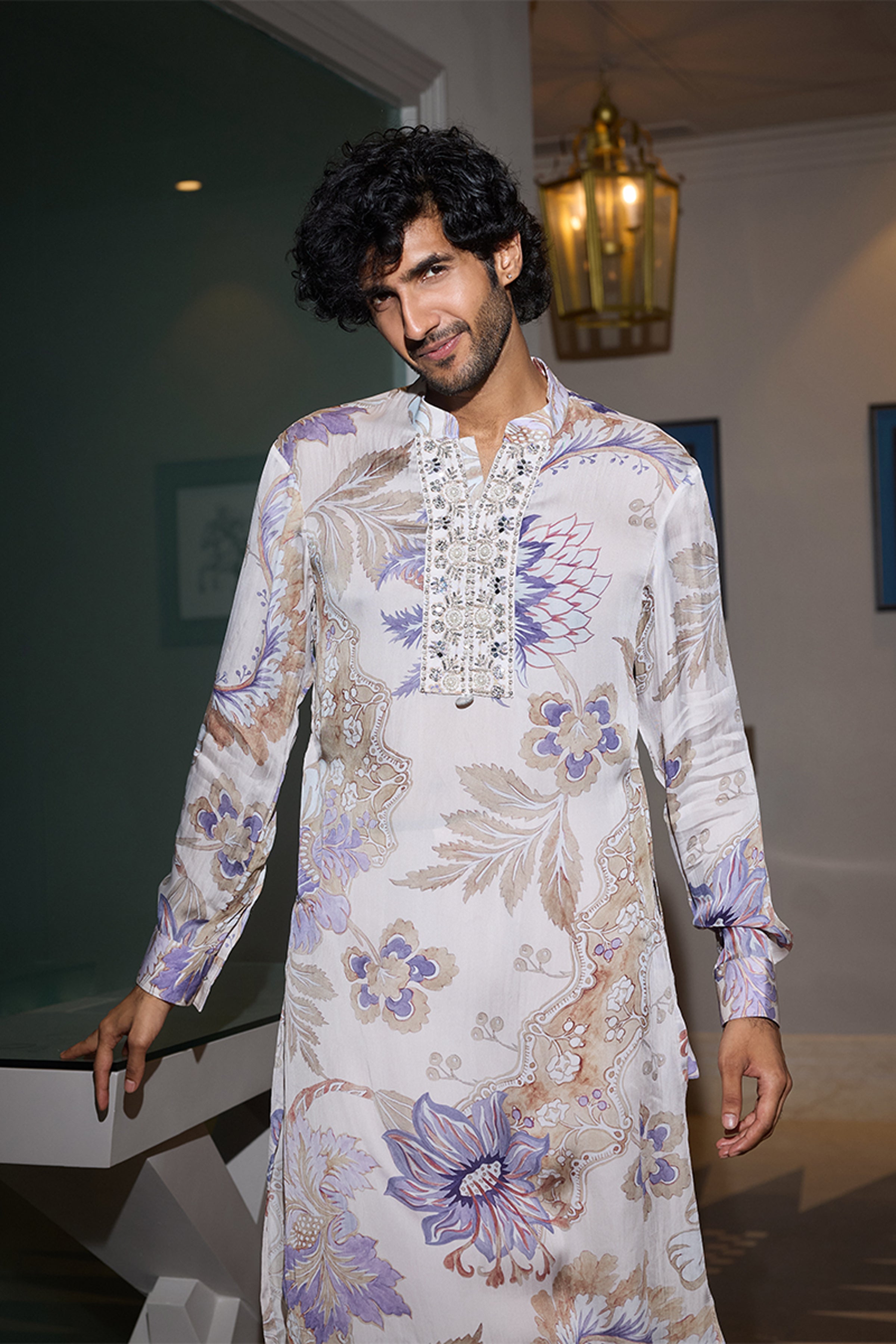 MAHIMA MAHAJAN KURTA PANT OCEN BLUE