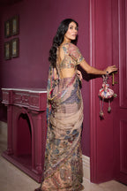 DRAPE SAREE BLOUSE NUDE