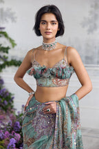 Drape Saree Blouse Jade Green
