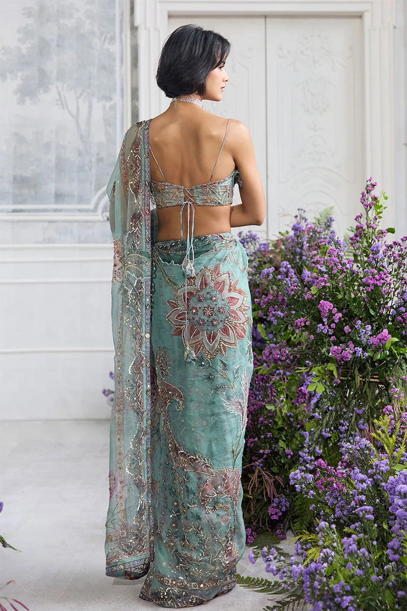 Drape Saree Blouse Jade Green