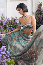 Drape Saree Blouse Jade Green