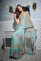 DRAPE SAREE BLOUSE JADE GREEN