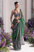 Drape Saree Blouse Forest Green