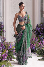Drape Saree Blouse Forest Green