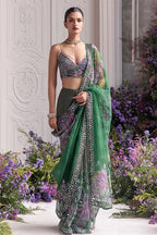 Drape Saree Blouse Forest Green