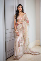 DRAPE SAREE BLOUSE IVORY