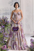 Corset Lehenga Lilac Steel
