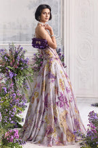 Corset Lehenga Lilac Steel