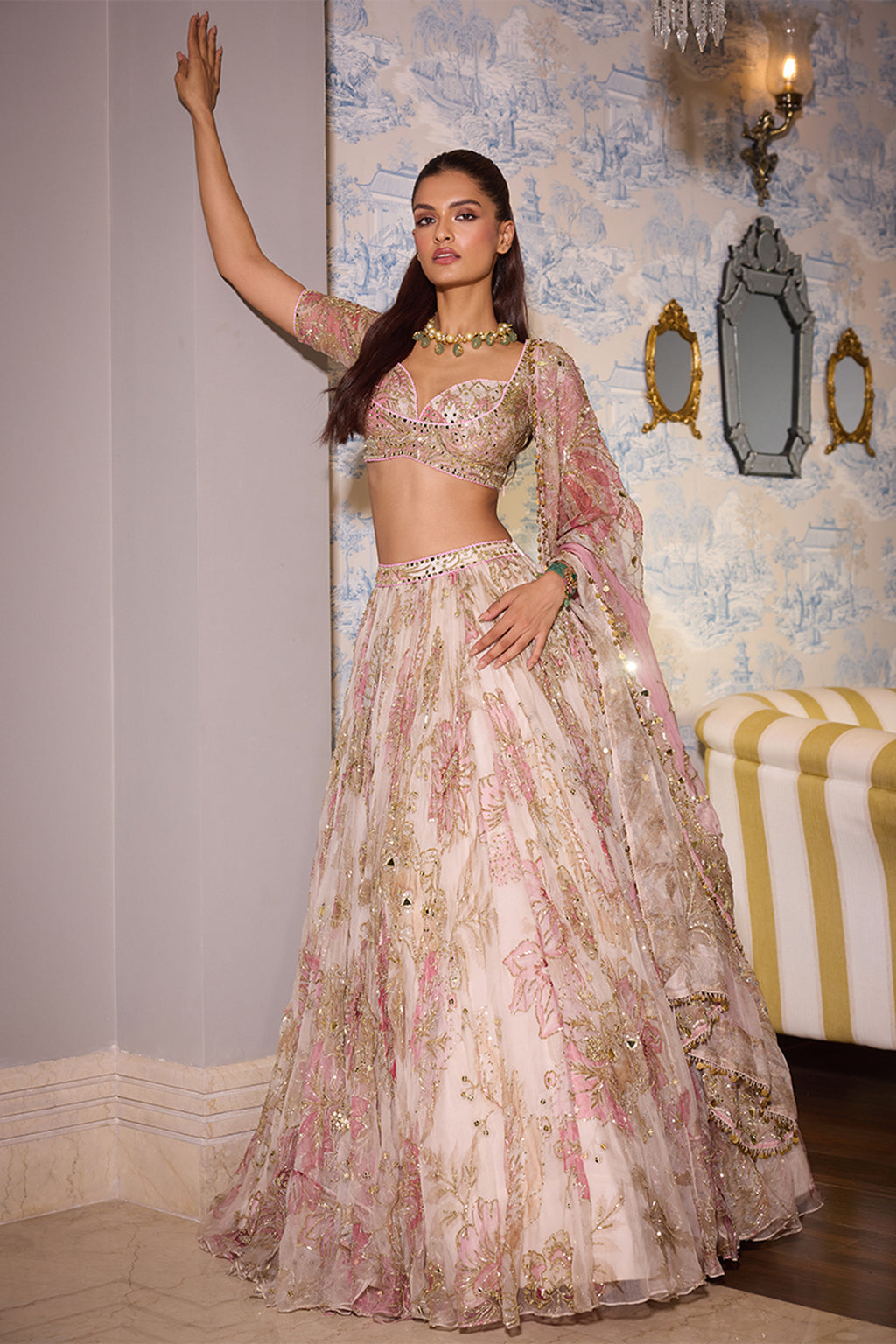 LEHENGA BLOUSE DUPATTA IVORY