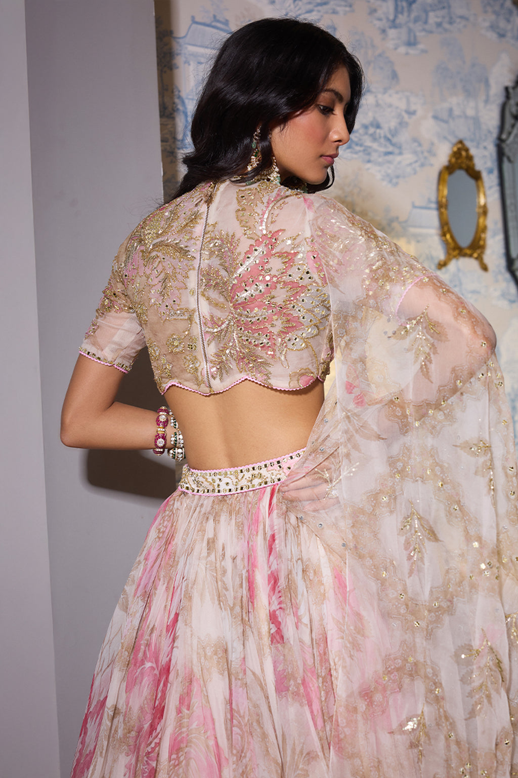 LEHENGA BLOUSE DUPATTA IVORY