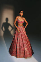 Lehenga Blouse Dupatta Rani Pink